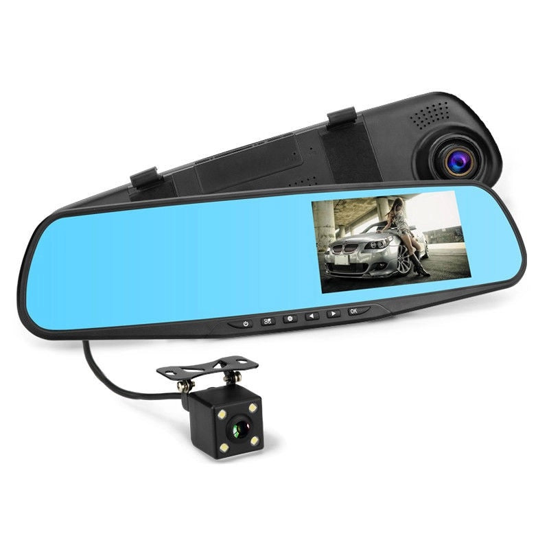 4.3 Auto DVR Specchietto Retrovisore DASHCAM Monitor CON Telecamera Posteriore - ZENCOCCO