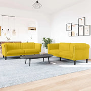 Set di Divani 2 pz Giallo in Velluto 3209225