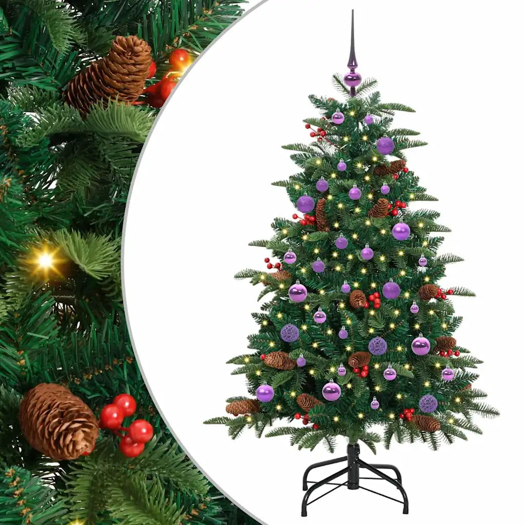 Albero di Natale artificiale con 150 LED Verde 150 cm 3395547