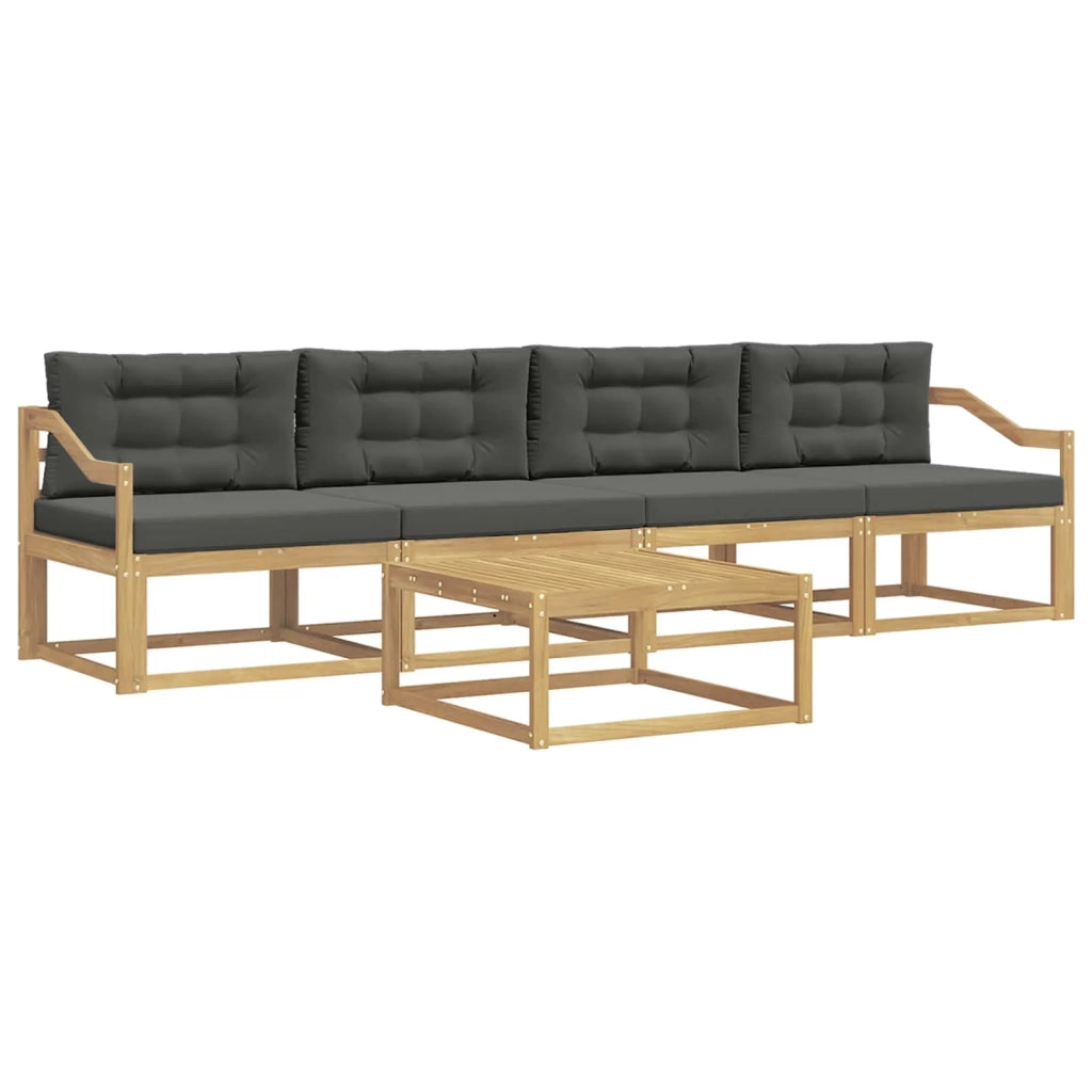 Set di divani da esterno 4 pz Bianco e Antracite 3386041