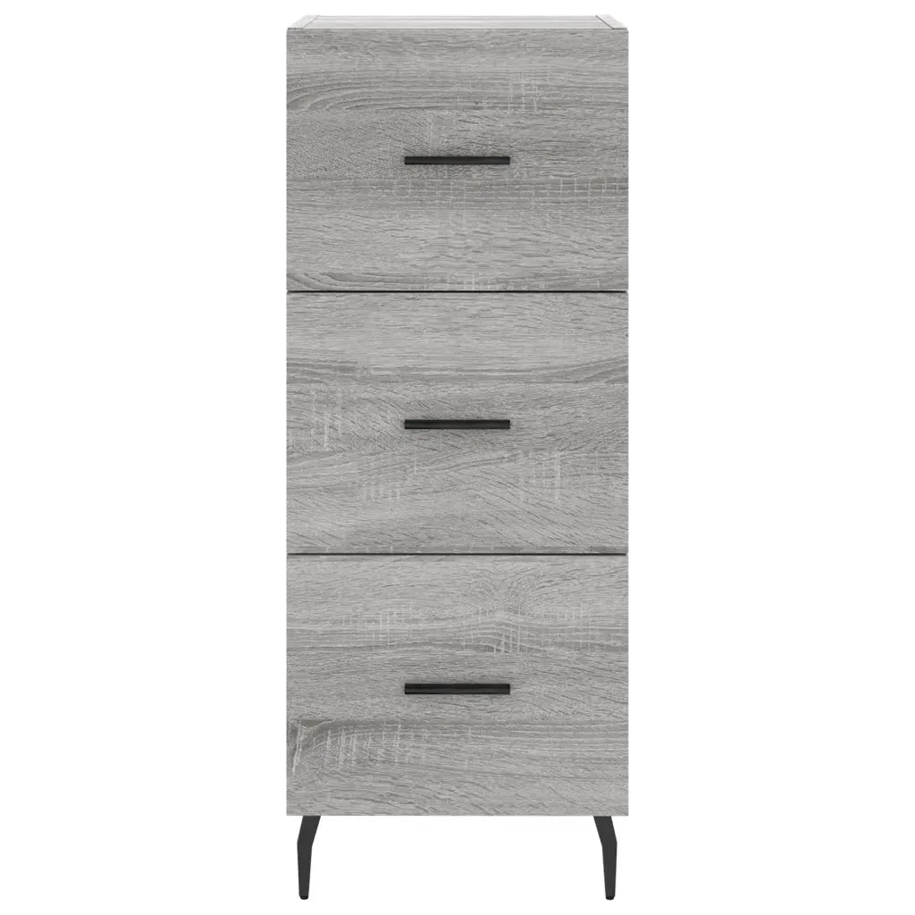 Credenza | Madia | Buffet da pranzo | Armadio da pranzo Grigio Sonoma 34,5x34x180 cm in Legno Multistrato