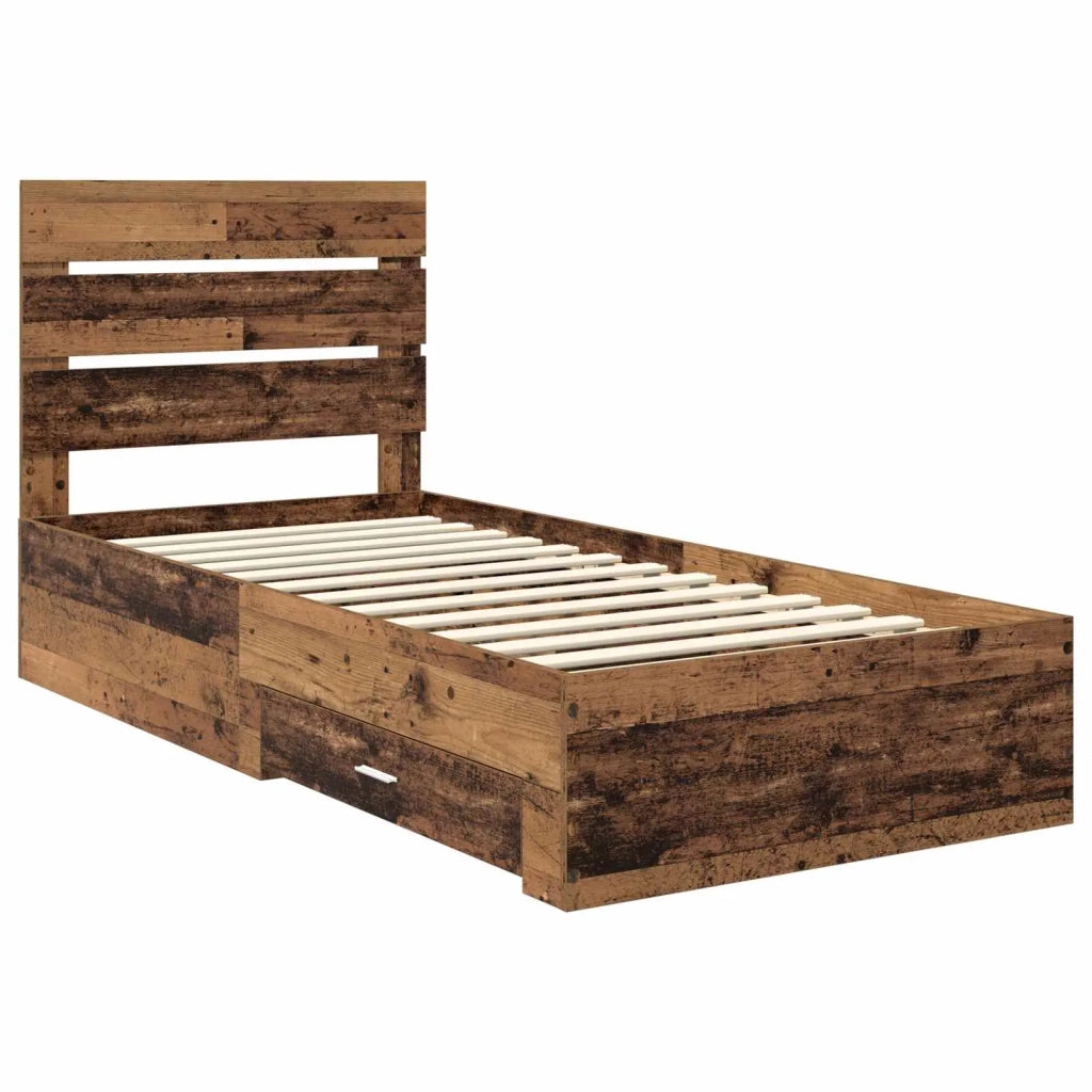 Struttura del letto-Giroletto Legno vecchio 90 x 200 cm Legno multistrato 374772