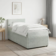 Letto box spring con materasso Grigio Chiaro 80 x 200 cm 3453029