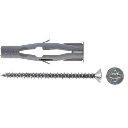 TASSELLO CON VITE 'FU-V' FU 8x50V - Ø 8x50 mm - vite 4,5x60 mm - 50 pezzi- FISCHER