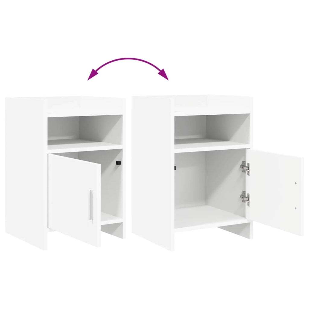 Comodini 2 pcs Bianco 40 x 36 x 60 cm Legno ingegnerizzato 8011036