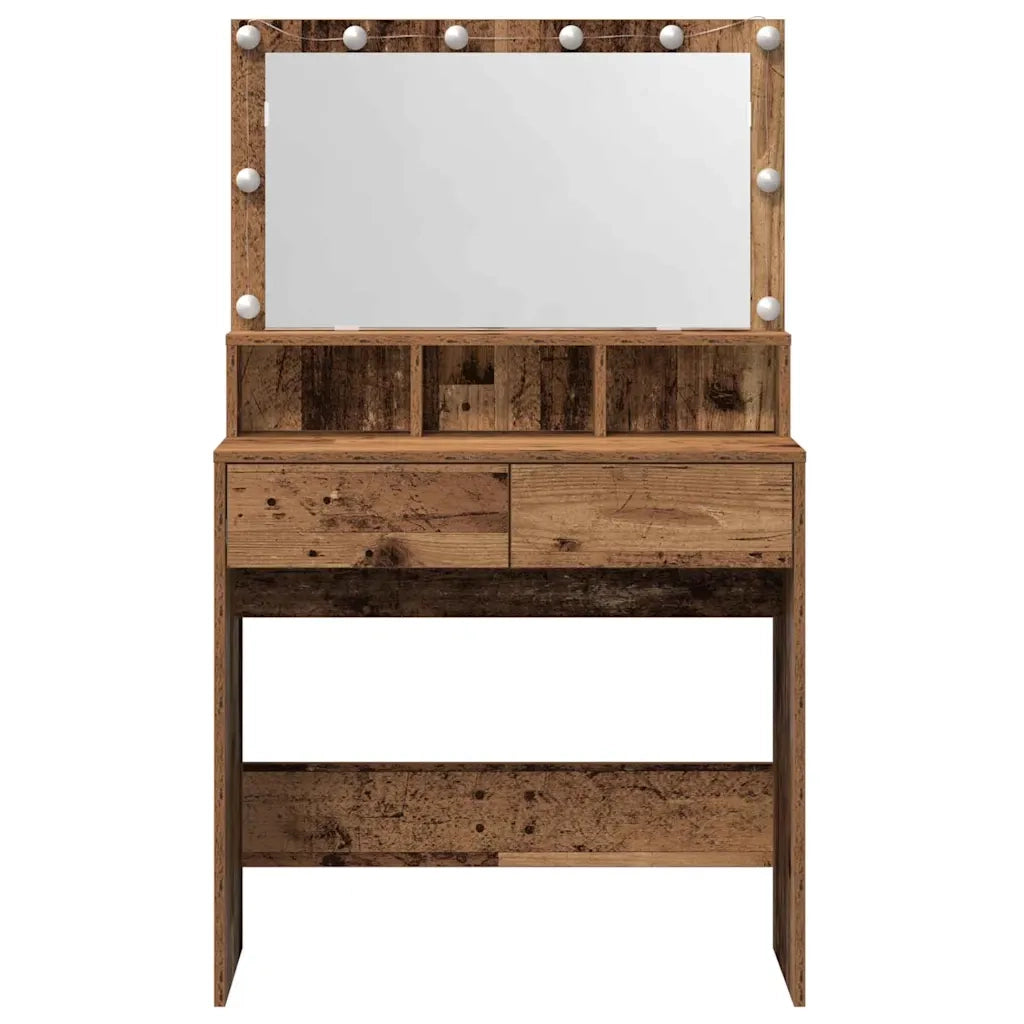 Toeletta | Tavolo da Trucco con cassetto Legno vecchio 80 x 41 x 134,5 cm
