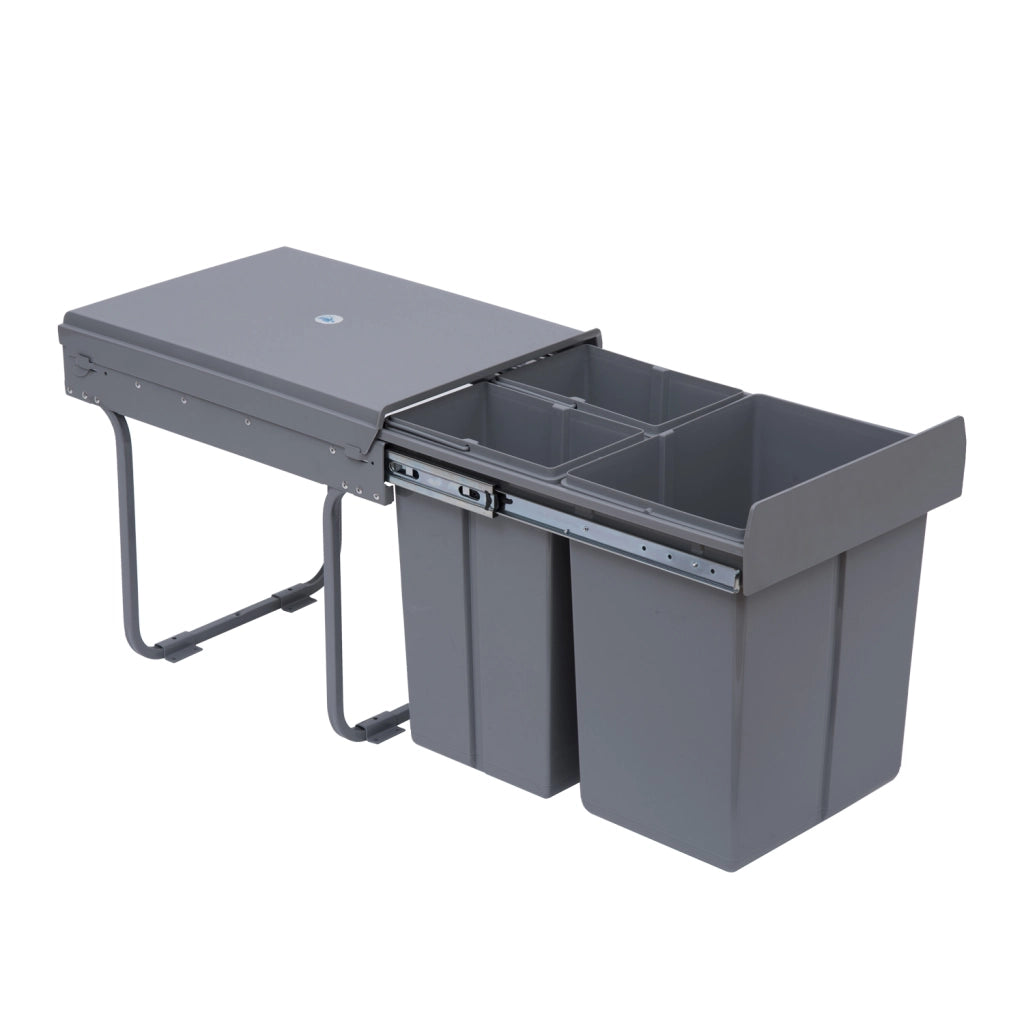 Pattumiera Estraibile 40L ¨C Xylo ¨C 3 Cestelli Removibili Grigio