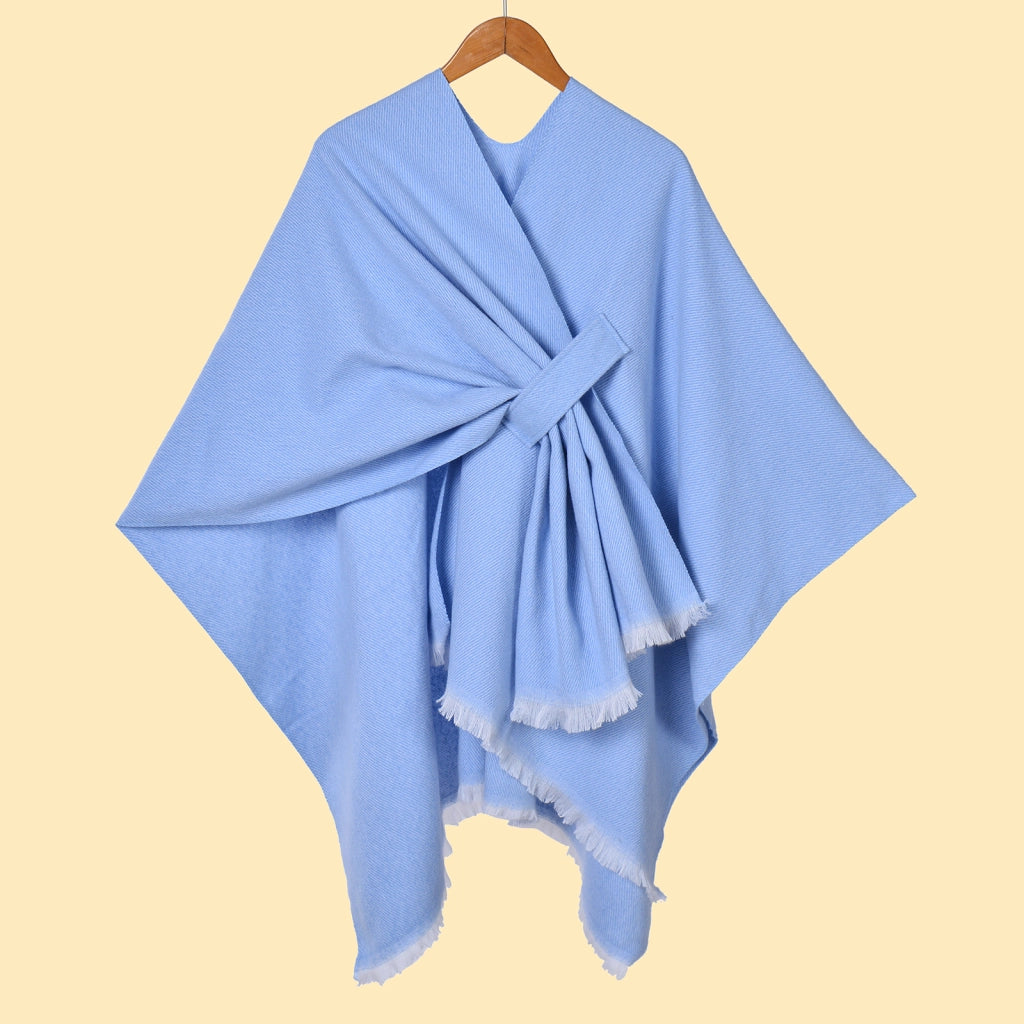 Nuovo mantello caldo da donna, semplice scialle in cashmere a tinta unita con spacco su entrambi i lati