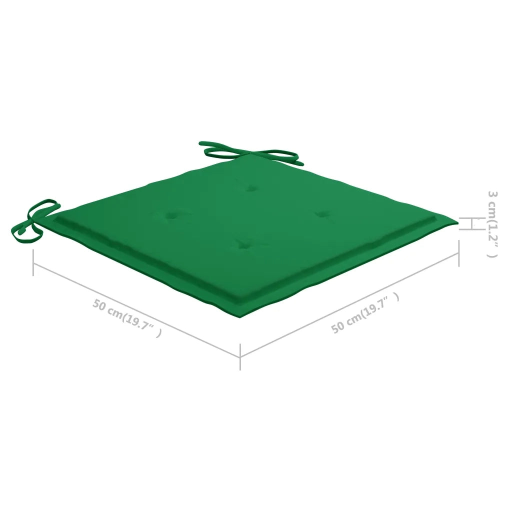 Sedie da Pranzo da Giardino con Cuscini 3 pz | Sedie da Esterno Massello di Acacia