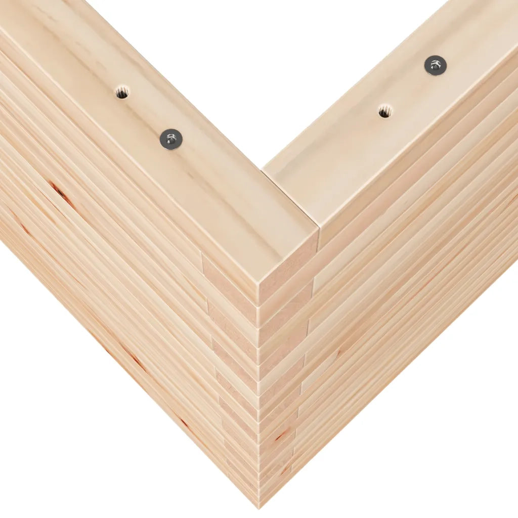 Fioriera da Giardino-Vaso da Esterno 50x50x68,5 cm in Legno Massello di Pino