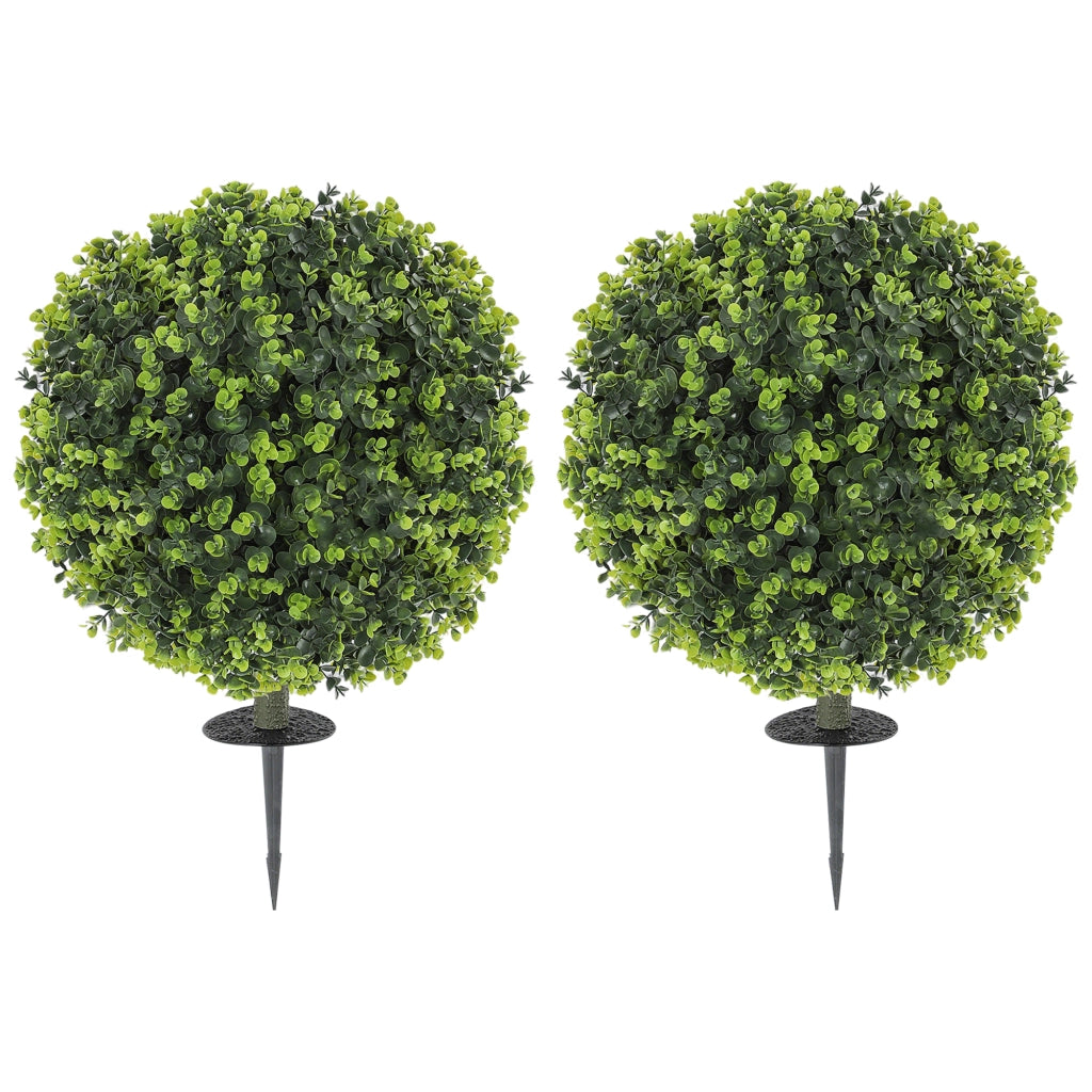 Set 2 Piante Finte Sfere Bosso Artificiali con Puntale ¨C zephmum ¨C Verde per Interni ed Esterno