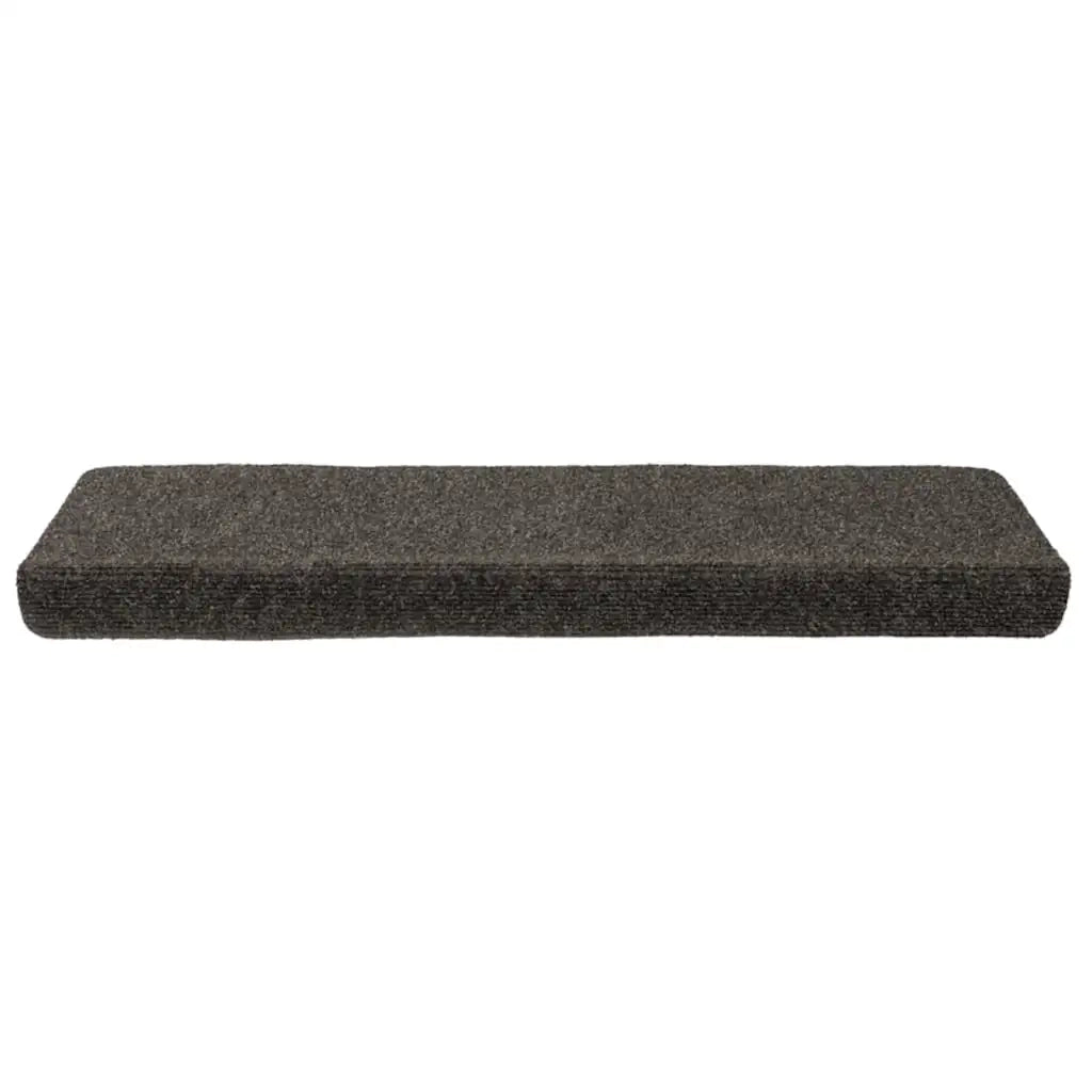 Tappetini per scale autoadesivi 15 pz | Gradini per Scale 65x21x4 cm Antracite Bordo rettangolare