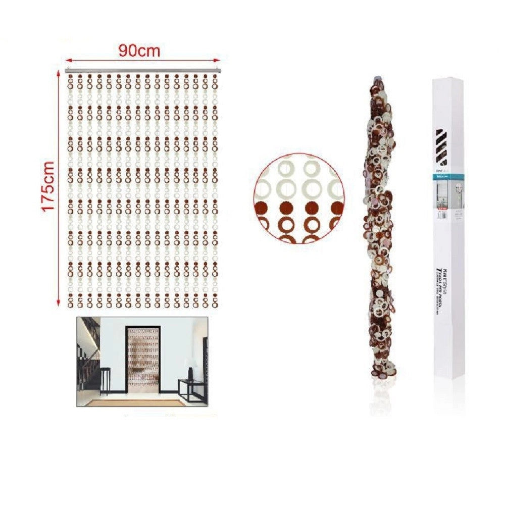 Trade Shop - Tenda Moschiera Con Anelli Cerchi Colorati Supporto Per Porta 90 X 175cm 2002916 -