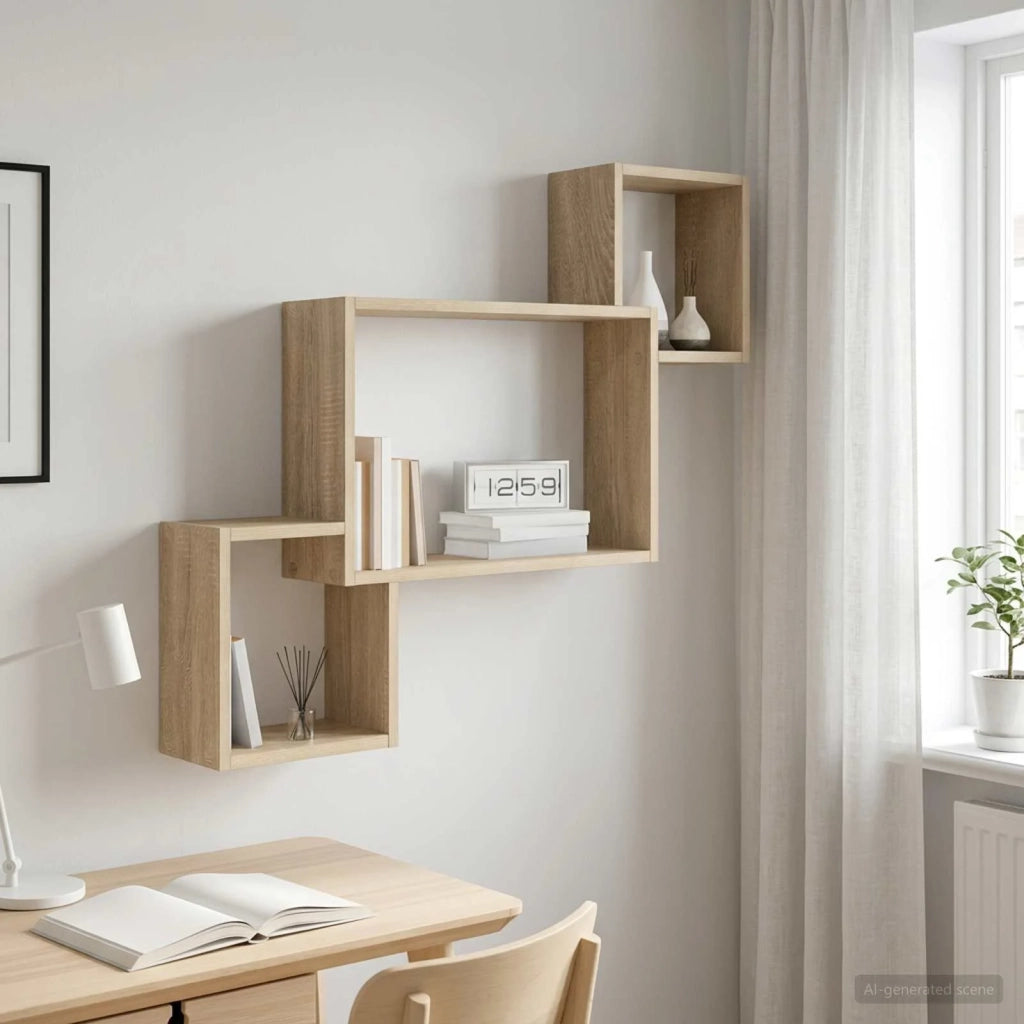 Scaffale da parete A parete Rovere Sonoma 91,5 x 15 x 76 cm 8012118
