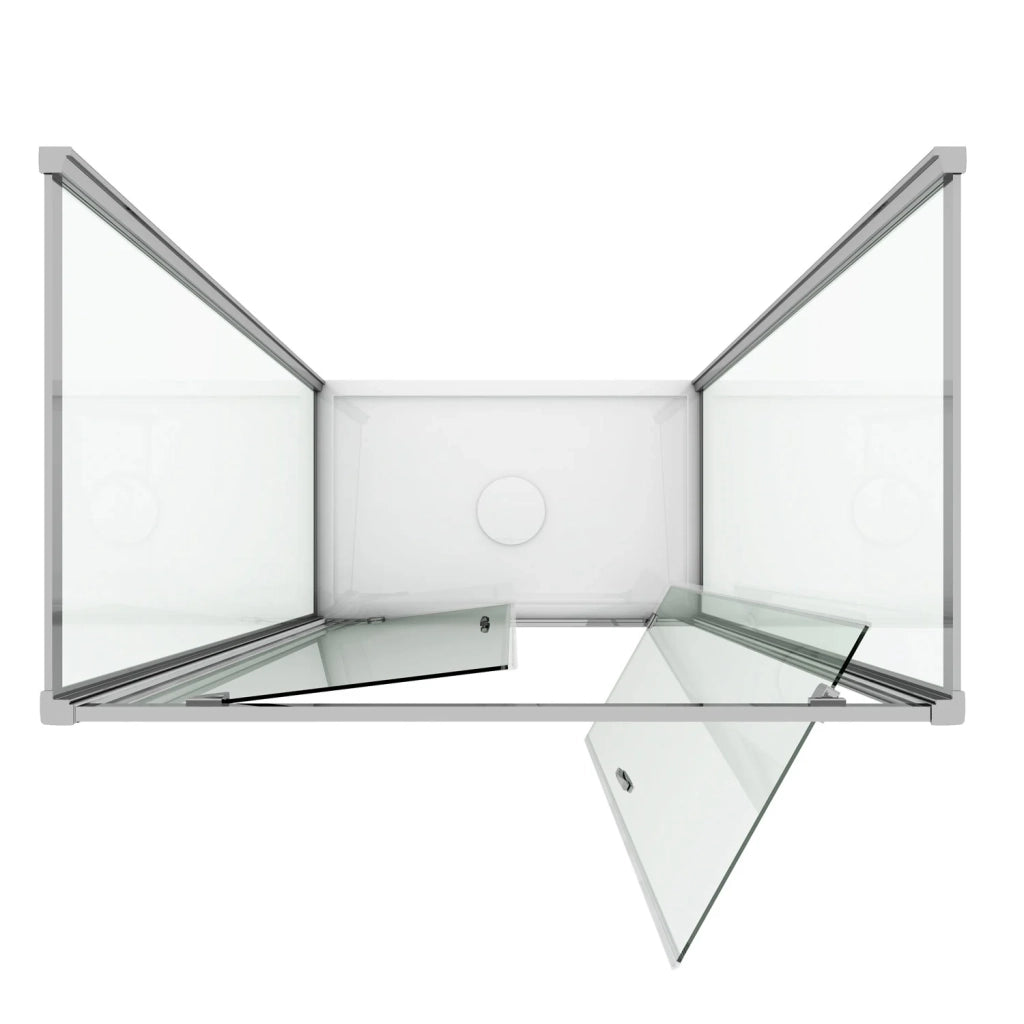 Box Doccia 3 lati 80x120x80 CM H185 stampato C mod. Sintesi Trio 2 Ante