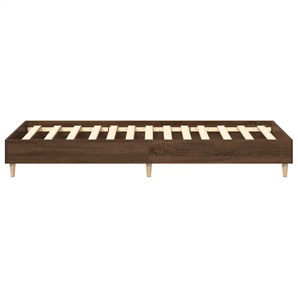 Giroletto senza Materasso-Struttura Letto Rovere Marrone 100x200 cm Truciolato 207727