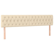 Testiera | Testata Crema 200x7x78/88 cm in Tessuto