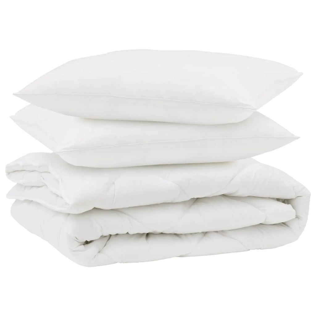 Piumone con cuscino 3 pcs Bianco Microfibra 3377524