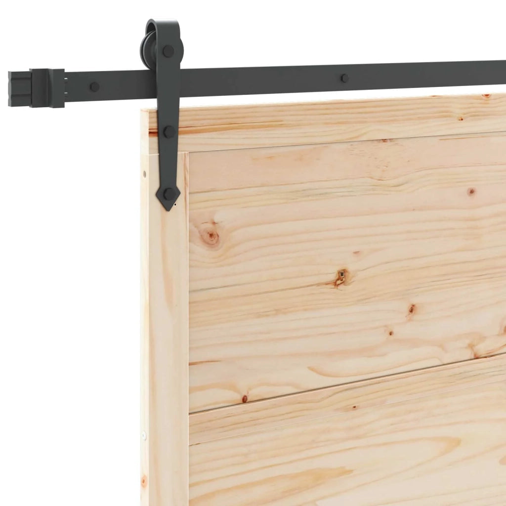 Porta scorrevole Naturale 80 x 208 cm Legno Massello di Pino 3445627