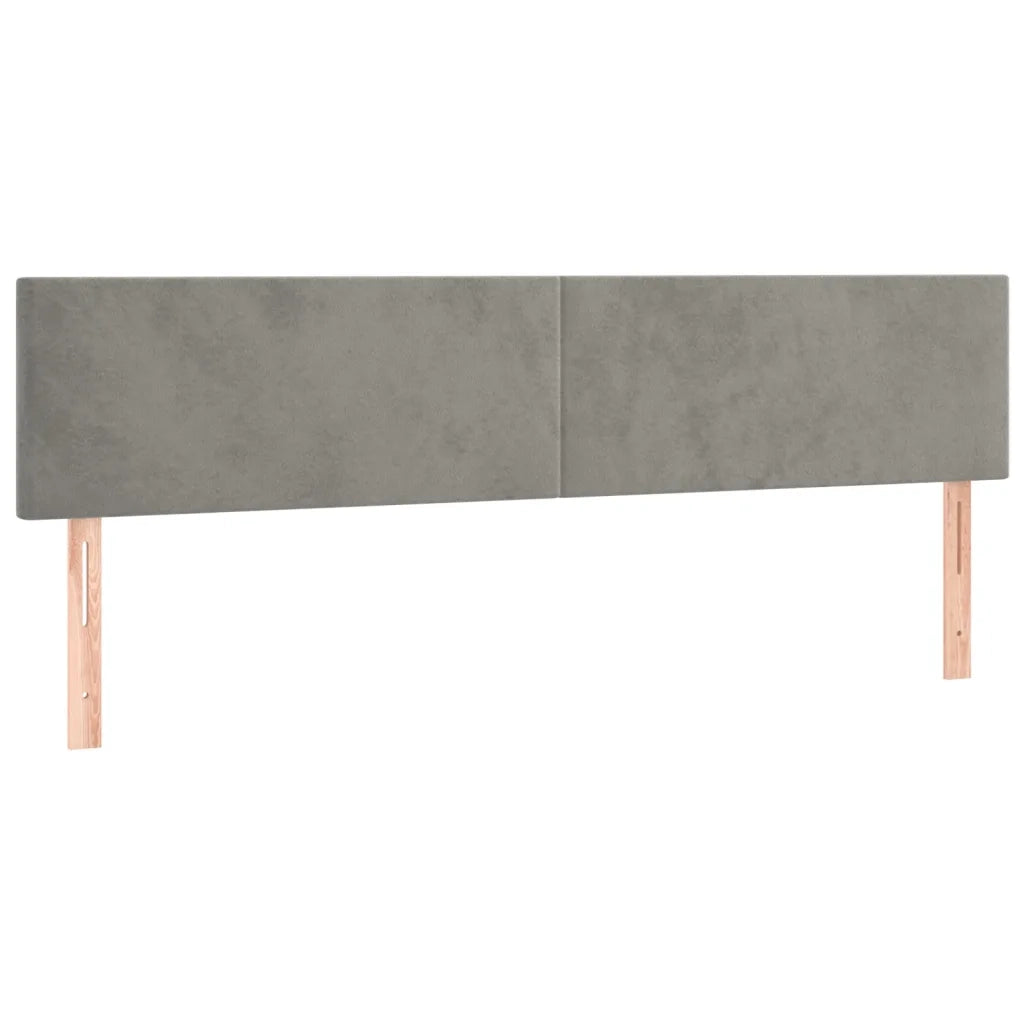 Giroletto a Molle con Materasso Grigio Chiaro 180x200cm Velluto 3127385