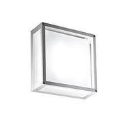 Home Lampada da Parete e Soffitto LED 20W 3000K 2926lm IP54 Struttura in Alluminio Verniciato Bianco Opaco Design Quadrato 25x25x9.5 cm