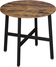 Tavolo Cucina Circolare - 80 x 75 cm - 2 a 4 posti - Misto Caffellato/Nero