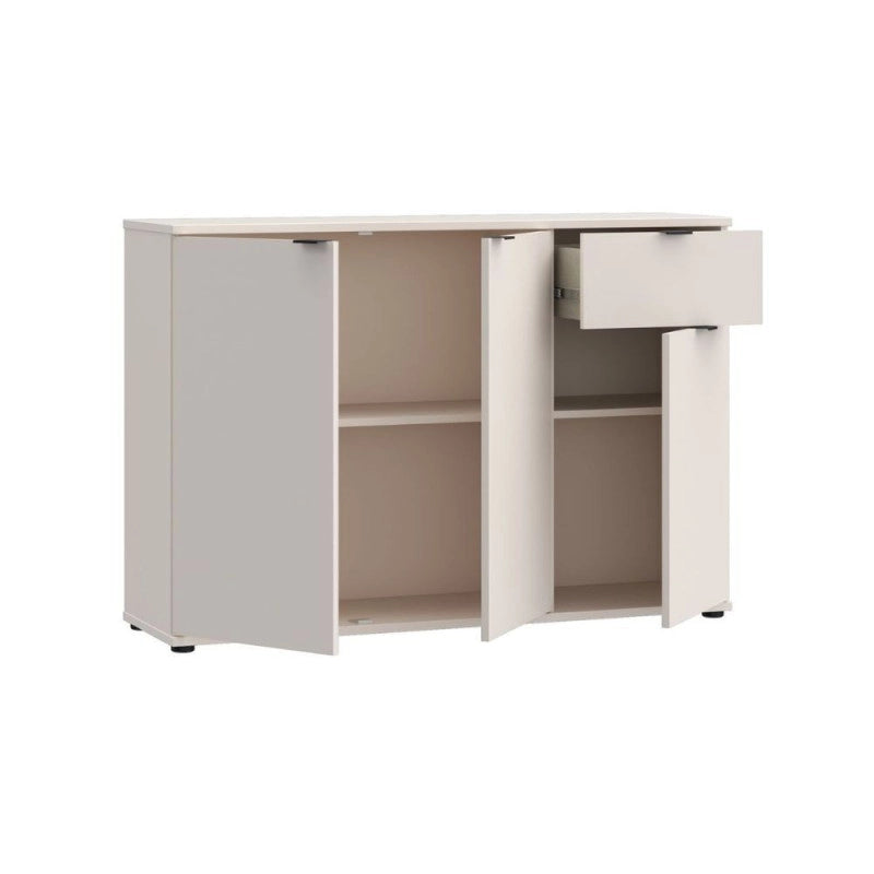 Mobile multiuso Segno con tre ante e 1 cassetto L 120 cm colore cashmere