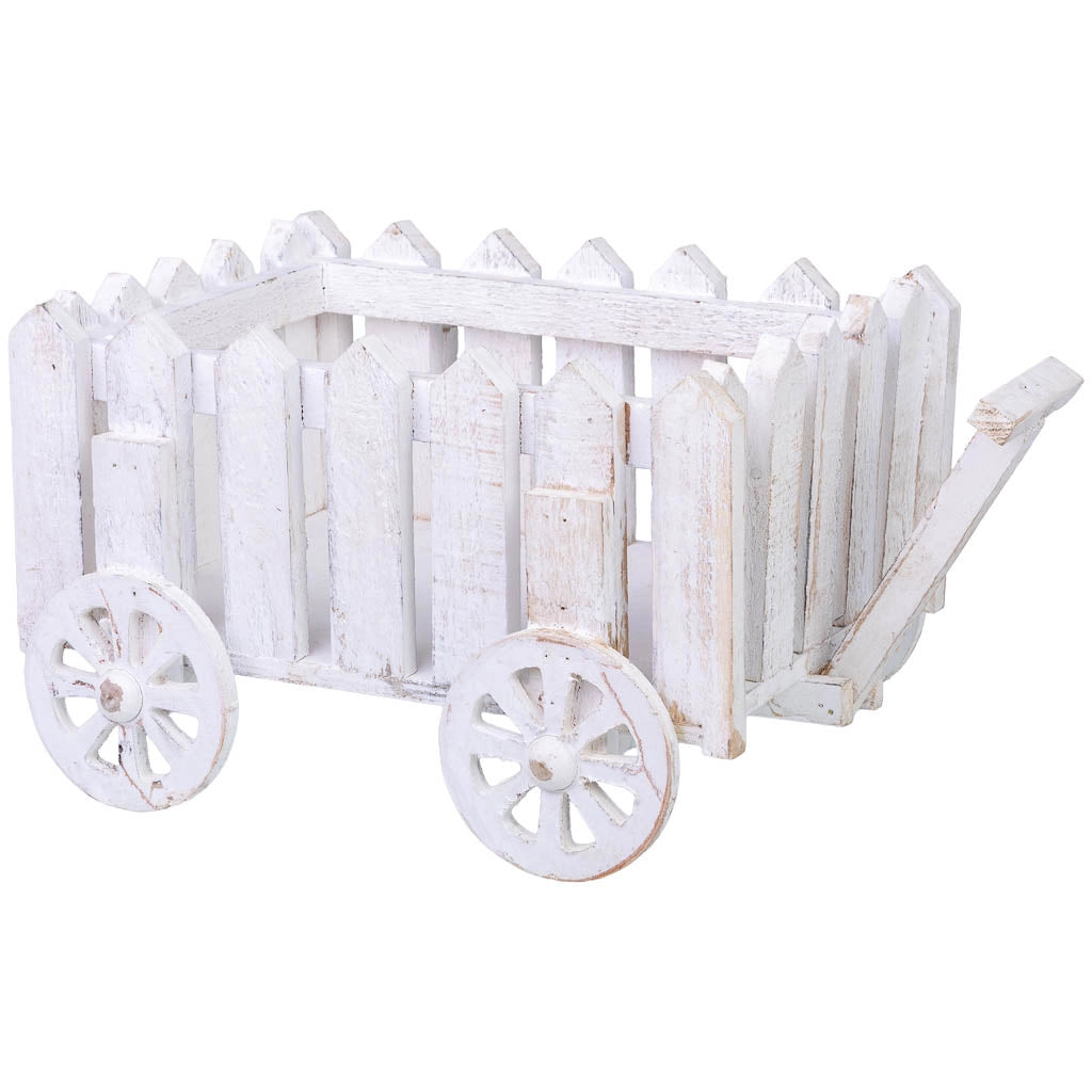 Set di 2 portavasi in legno 28x22x18h-22x12x12h cm