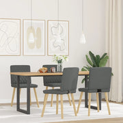 Sedie da Pranzo 4 pz | Sedie da cucina Grigio Scuro in Tessuto