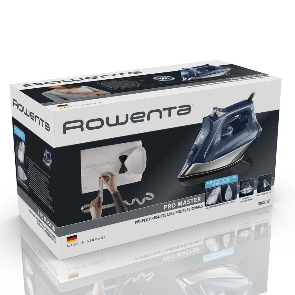 Rowenta DW8215 PRO MASTER Ferro da Stiro a Vapore 2800 W 45 g-min colpo vapore 200 g-min piastra Microsteam 400 colore Blu