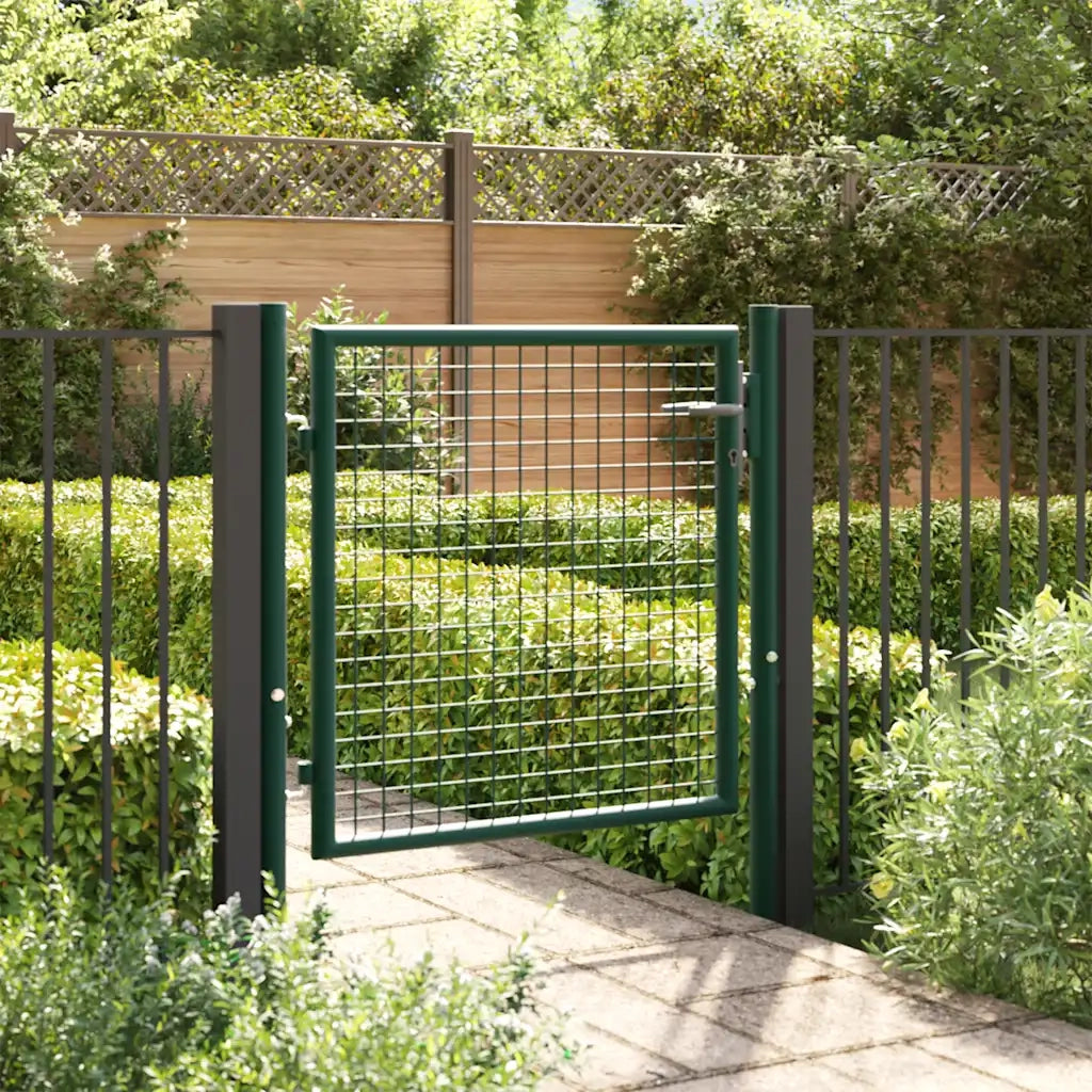 Cancello per Recinzione in Acciaio 100x75 cm Verde CFW9220825