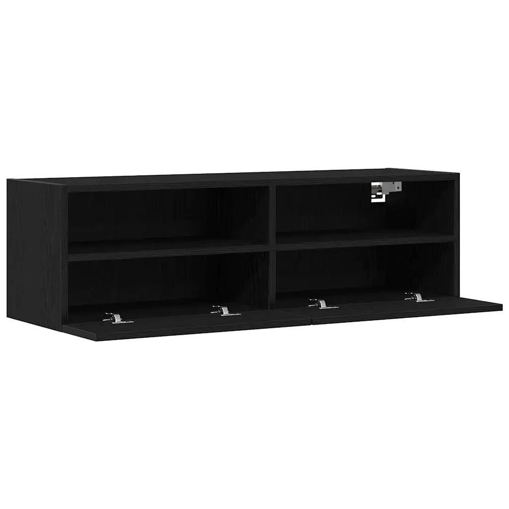 Mobile TV da parete Rovere Nero 100 x 30 x 30 cm 862192