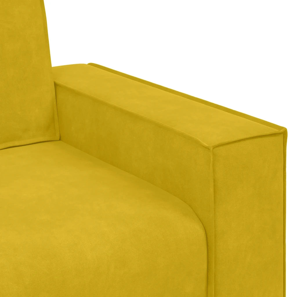 Divano a 2 Posti giallo 160x78x84 cm in Velluto 4105016