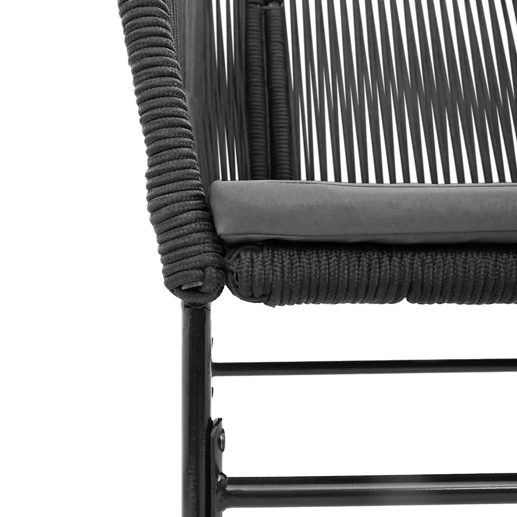 Set da Pranzo da Giardino con Cuscini 5 pz | Set Salotto da Giardino Polyrattan Vetro