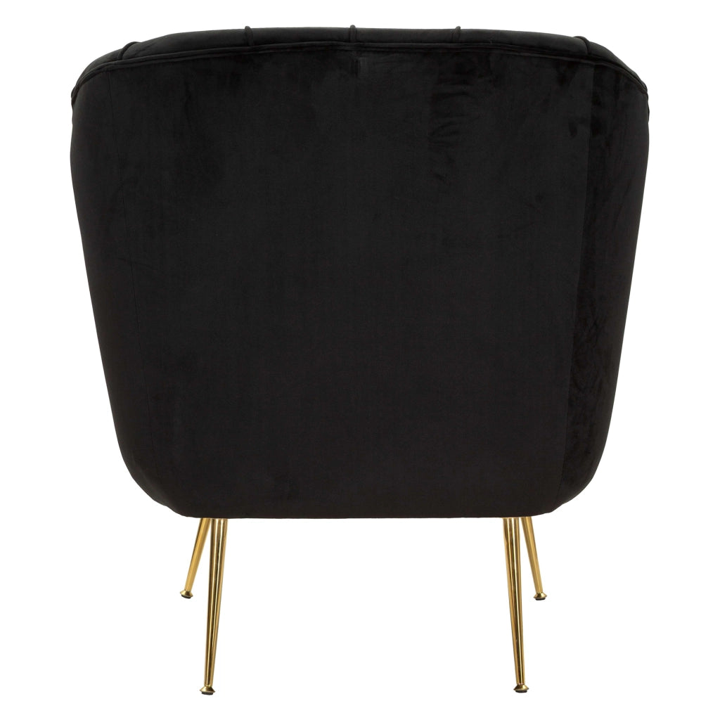 Poltroncina Turtuk, Poltrona con Cuscino, 88x83x91h cm Nero