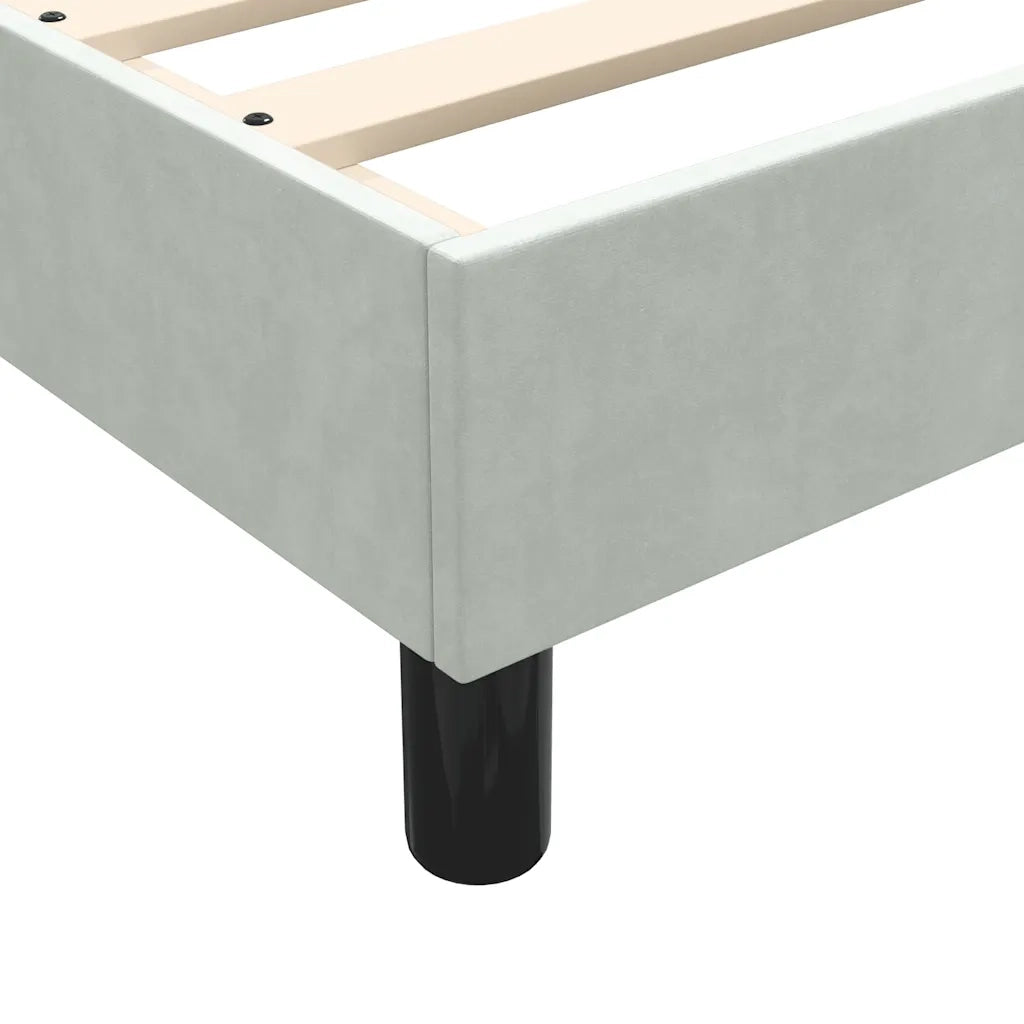 Letto a Molle senza Materasso Grigio Chiaro 120x220cm Velluto 3315867