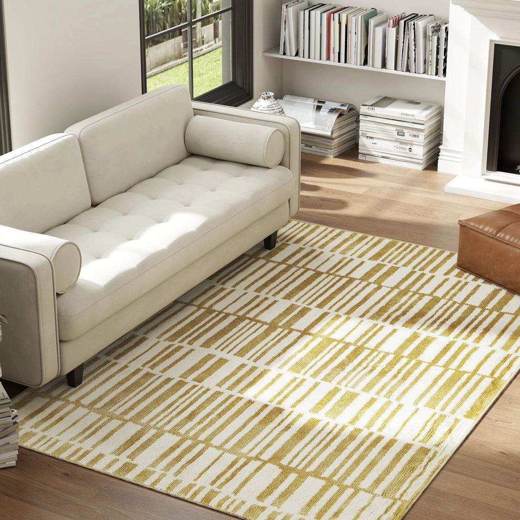 Tappeto Moderno ¨C Minimal ¨C 170x120 cm, Crema, Pelo Corto