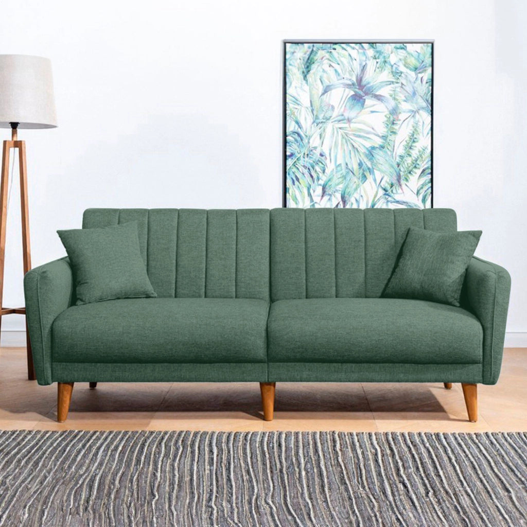 Divano letto a 3 posti "Aqua" 205 x 85 x 85 cm - Verde