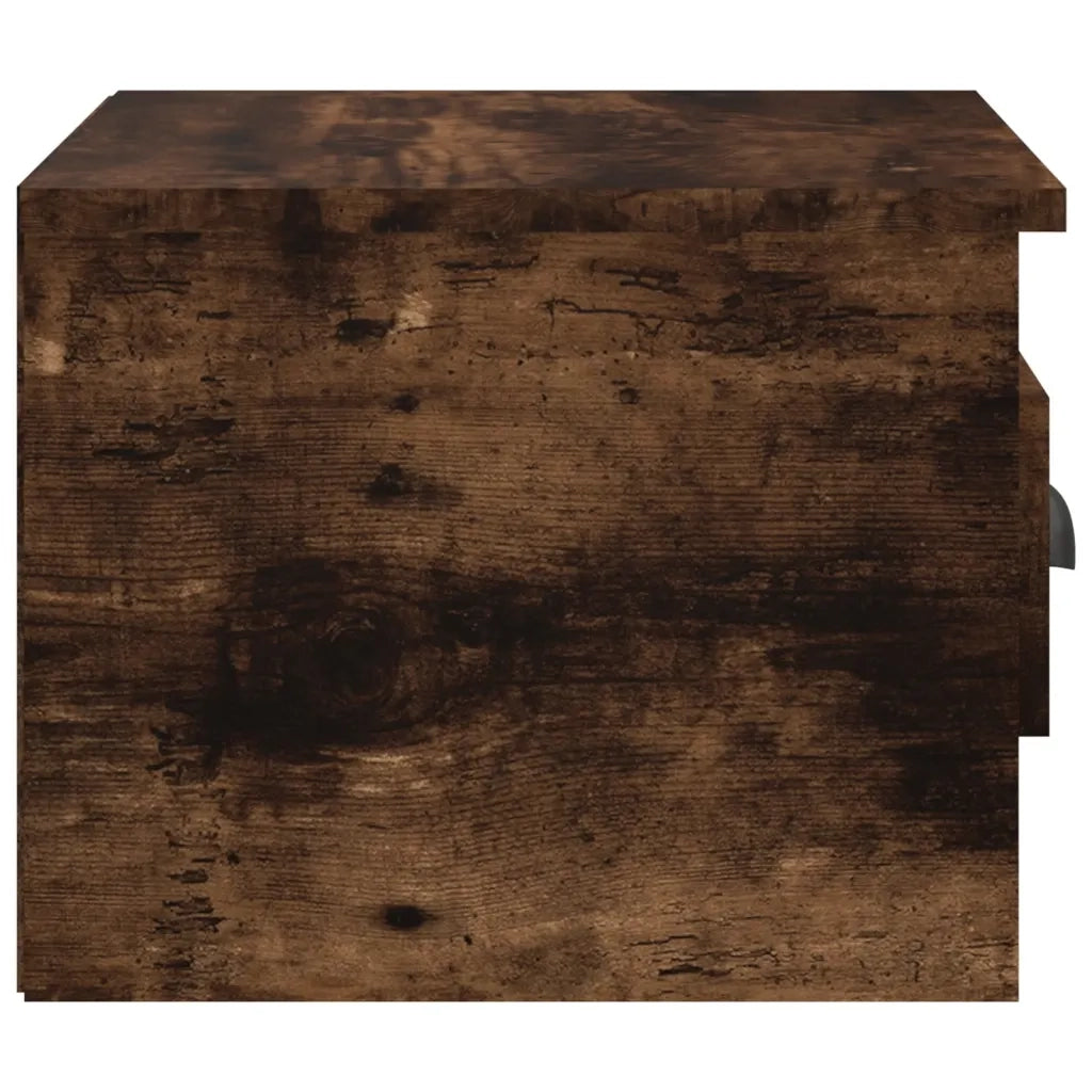 Comodini a Parete 2 pz-Set di 2 Tavolino da notte Rovere Fumo 41,5x36x28 cm