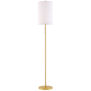 Lampada da terra elegante ¨C Xylo ¨C Acciaio con paralume in tessuto, interruttore a catena, oro e bianco