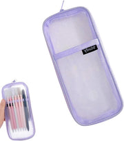 Borsa trasparente a rete con chiusura a strappo (Blu)