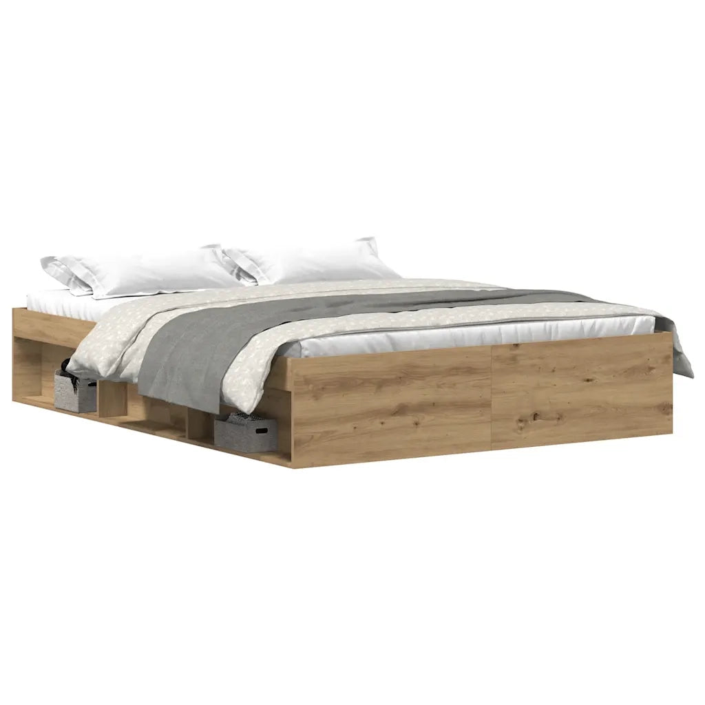 Giroletto senza Materasso-Struttura Letto Rovere Artigianale 150x200cm 245606