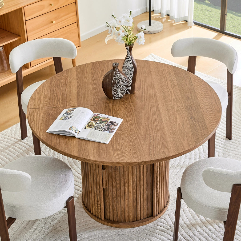 Tavolo da Pranzo Rotondo 120 cm per 4-6 Persone ¨C Xylo ¨C Legno, Stile Country, Cucina