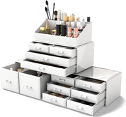 Organizzatore di Trucco a 4 Livelli, Adatto per Camera da Letto e Bagno.