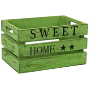 Cassetto in legno verde 18x12x10h cm