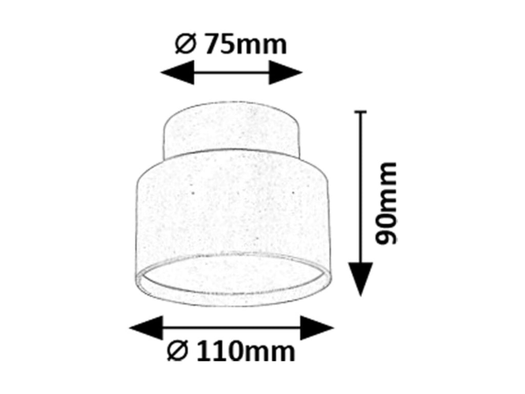Plafoniera Rabalux Ovidia nera tonda Ø11 LED 16W 3000K