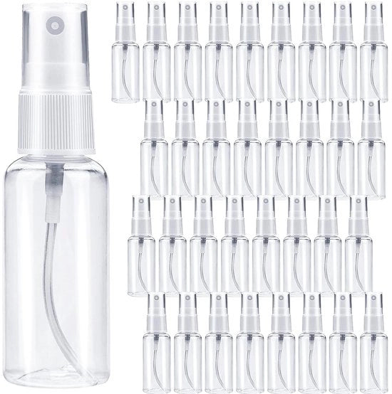 Mini bottiglie spray 30 ml - riutilizzabili - 35 pezzi - trasparenti