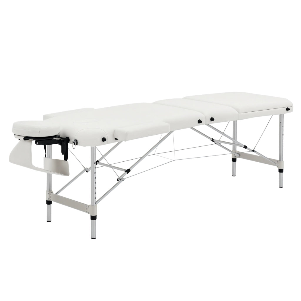 Letto Massaggio 3 Zone Regolabile Pieghevole ¨C zephmum ¨C Bianco 90x200 cm
