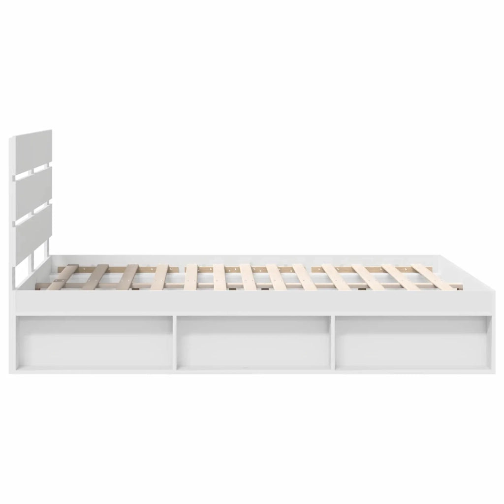 Struttura del letto-Giroletto-Rete del Letto Bianco 140 x 190 cm Pino massello 729747