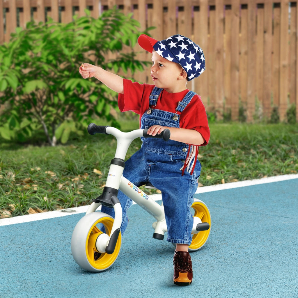 Bicicletta di Equilibrio Bambini ¨C zephmum ¨C Bianco e Arancio 66.5x34x47 cm